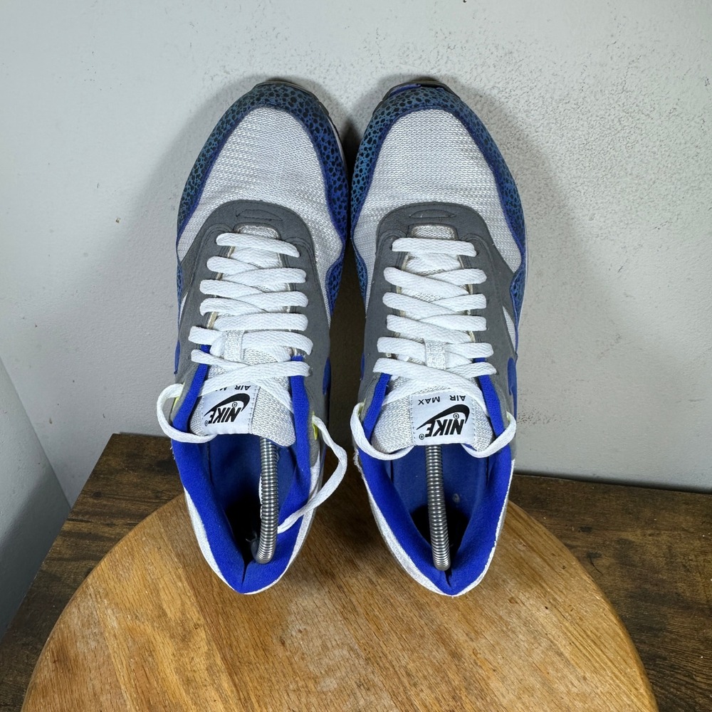 Nike Air Max 1 Safari Pack White Blue Grey 308866-142 Mens Size 11 2009 Vintage - Picture 8 of 9